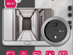 Глазок дверной Wi-Fi Ezviz, камера 2 МП, DP2C, видеонаблюдение
