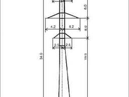 Промежуточная стальная опора ПС110-10